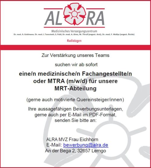 Stellenangebot MTRA Mammographie