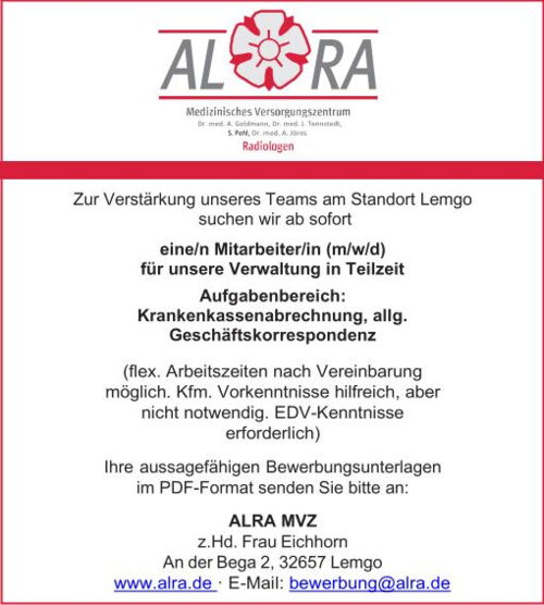 Stellenangebot Verwaltung